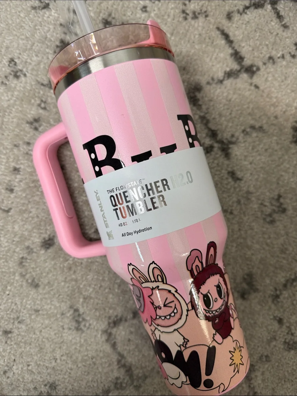 NWT Stanley FlowState Quencher Tumbler 40oz LaBuBu Pattern - Picture 5 of 7